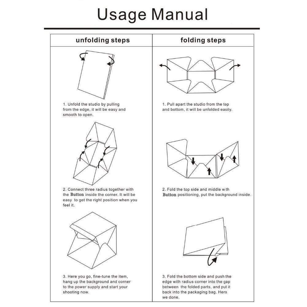 24cm / 9" Folding Lightbox Photography Studio - Tech Gimmicks