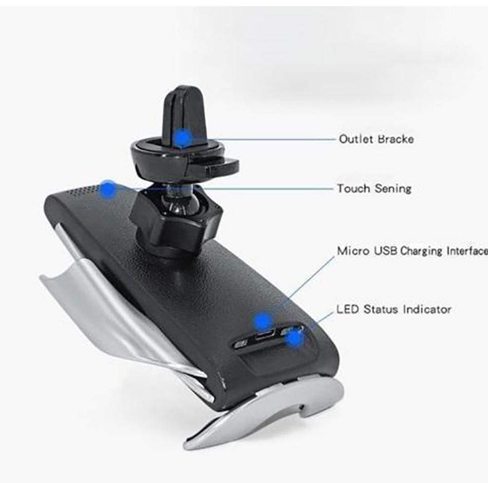 Tech Gimmicks Mobile Accessories Automatic Clamping Car Phone Holder Wireless Charging Car charger Holder Mount Air Vent