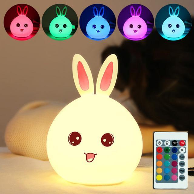 Tech Gimmicks Lighting with Remote / China LED Bunny Rabbit Night Light Bedside Lamp With Remote Control