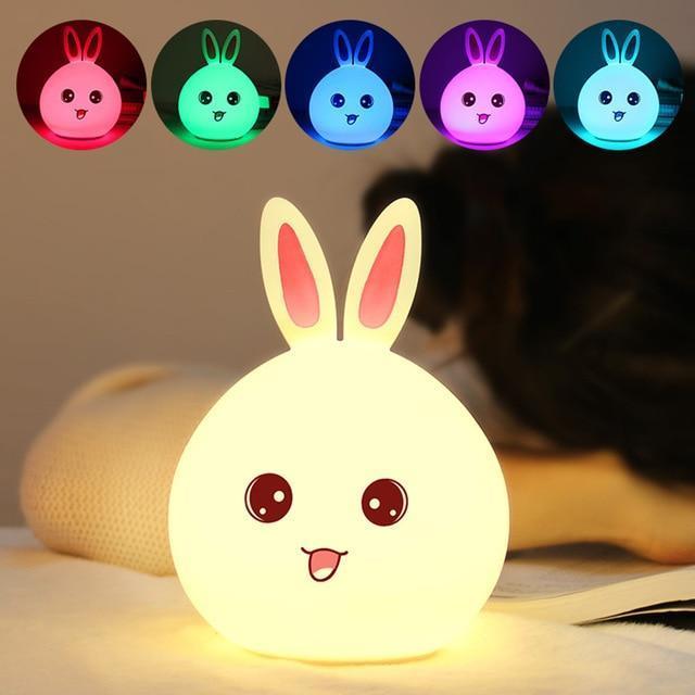 Tech Gimmicks Lighting without Remote / China LED Bunny Rabbit Night Light Bedside Lamp With Remote Control