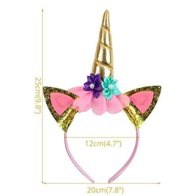 Tech Gimmicks party style 5 Unicorn Headband with Sash Satin Silk Sash Girl 1st One Year Birthday Party Decoration Unicorn Party Baby Shower Birthday Girl