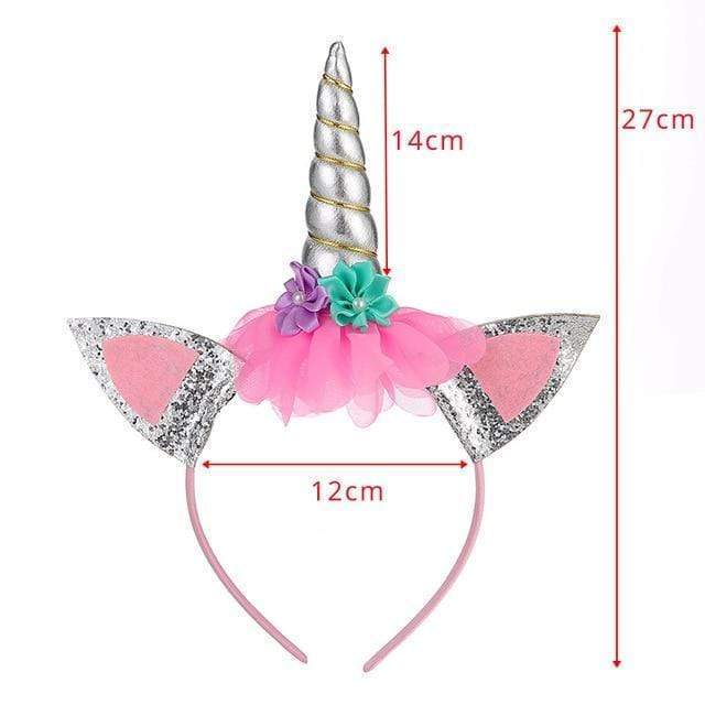 Tech Gimmicks party style 8 Unicorn Headband with Sash Satin Silk Sash Girl 1st One Year Birthday Party Decoration Unicorn Party Baby Shower Birthday Girl