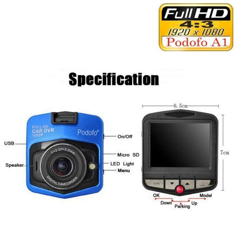 Tech Gimmicks Car Accessories Car Dashcam Full HD 1080P Recorder G-sensor Night Vision