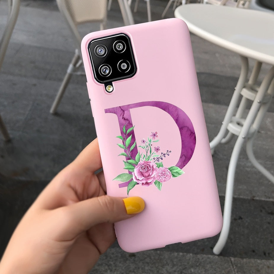 Galaxy A12 Cute Letters Phone Case