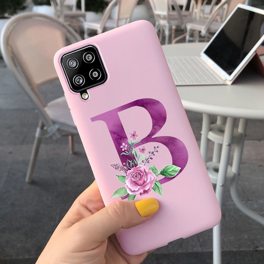 Galaxy A12 Cute Letters Phone Case