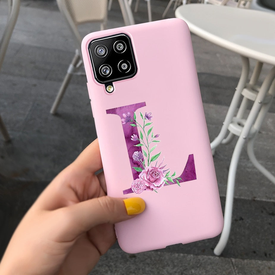 Galaxy A12 Cute Letters Phone Case