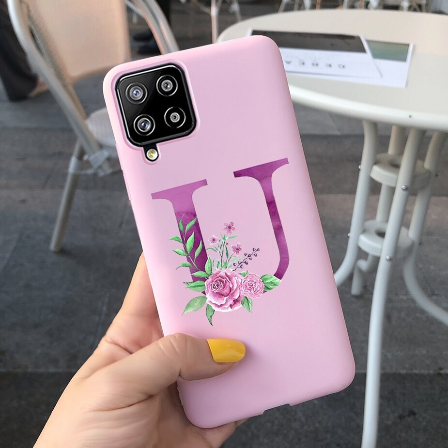 Galaxy A12 Cute Letters Phone Case