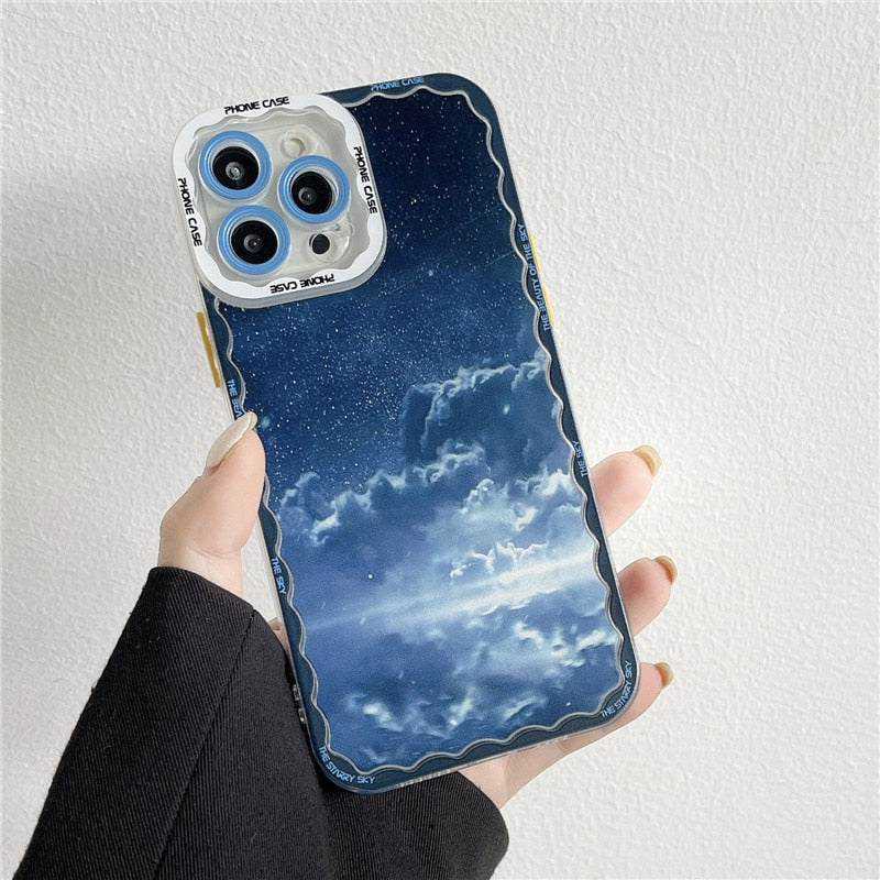 Moon and Mountain Night Dusk/Dawn Cloud iPhone Case V1