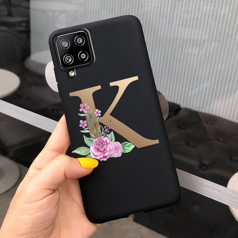 Galaxy A12 Cute Letters Phone Case