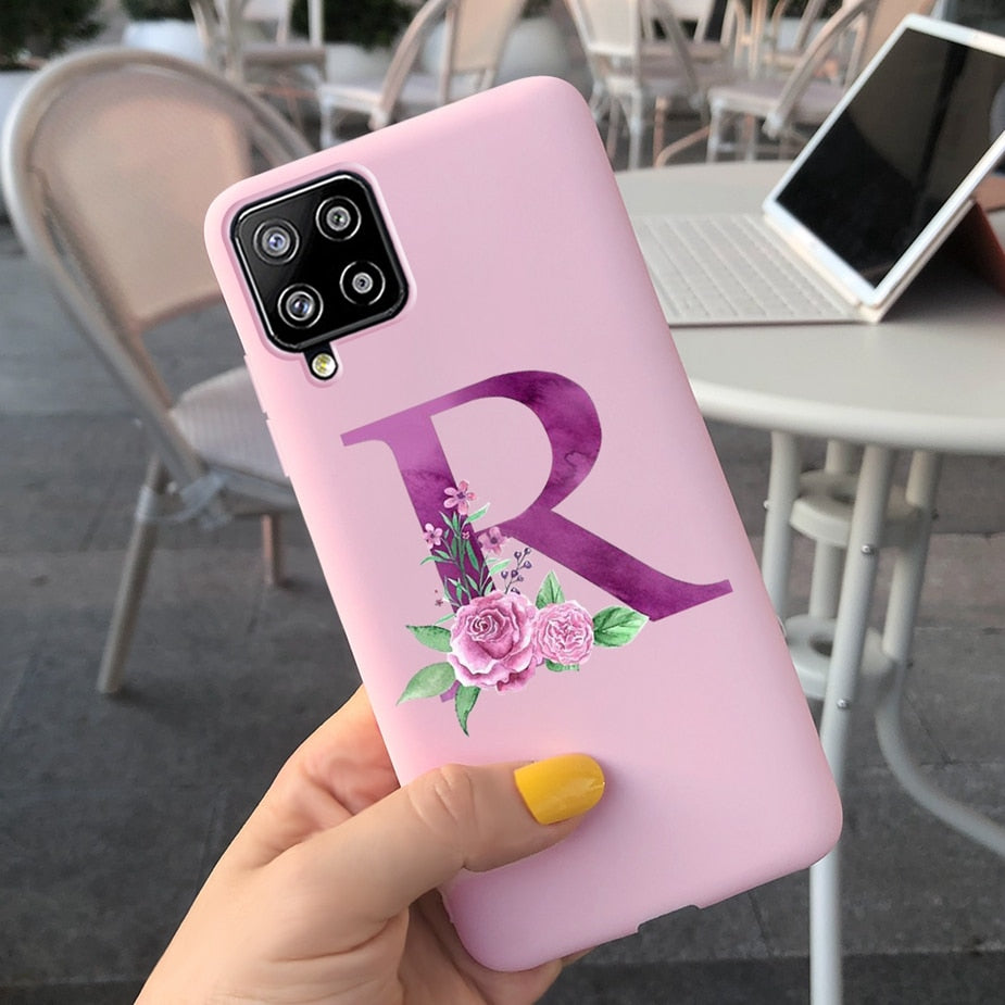 Galaxy A12 Cute Letters Phone Case