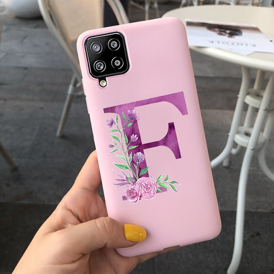 Galaxy A12 Cute Letters Phone Case