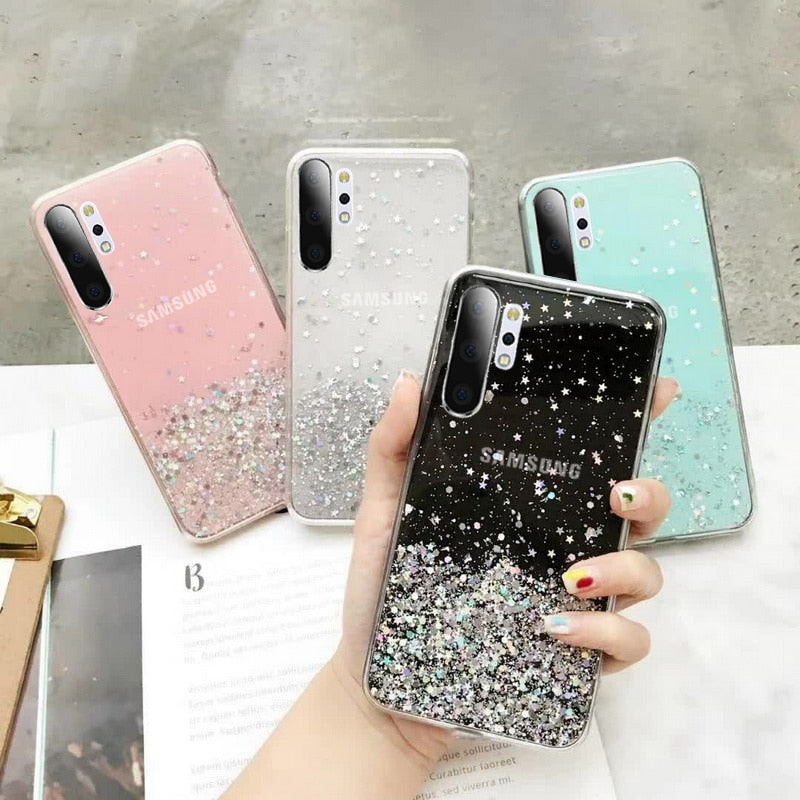 Luxury Glitter Star Case For Samsung Phones