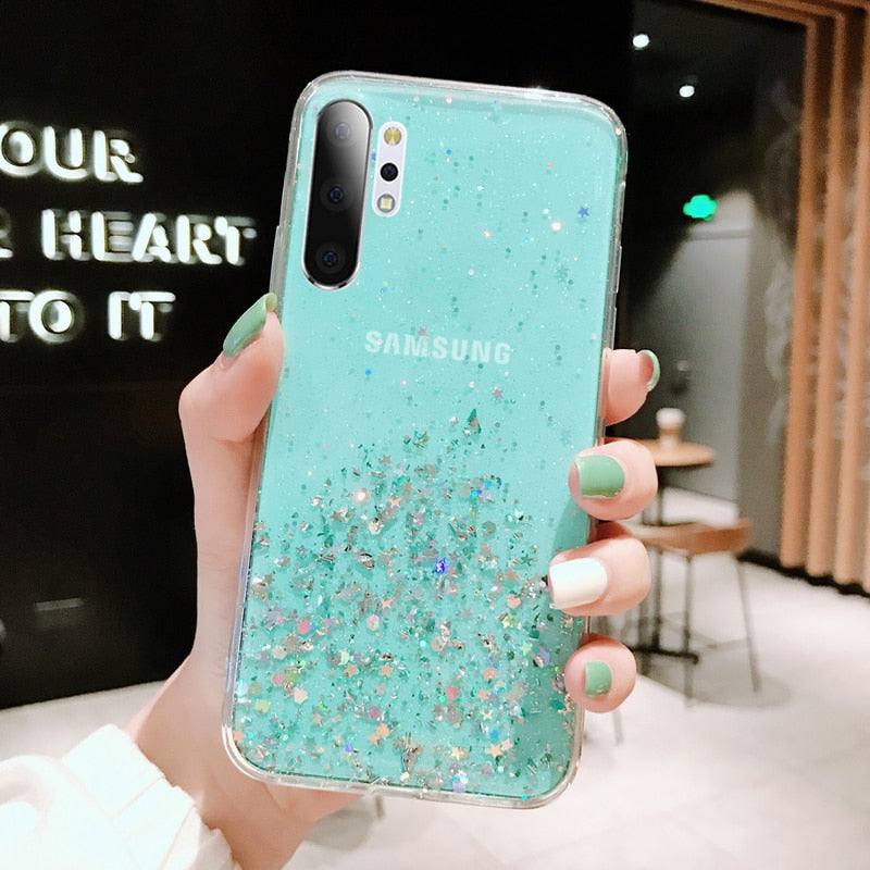 Luxury Glitter Star Case For Samsung Phones