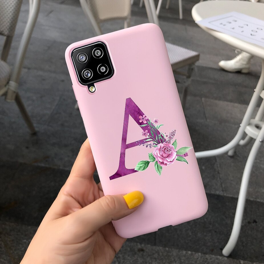 Galaxy A12 Cute Letters Phone Case