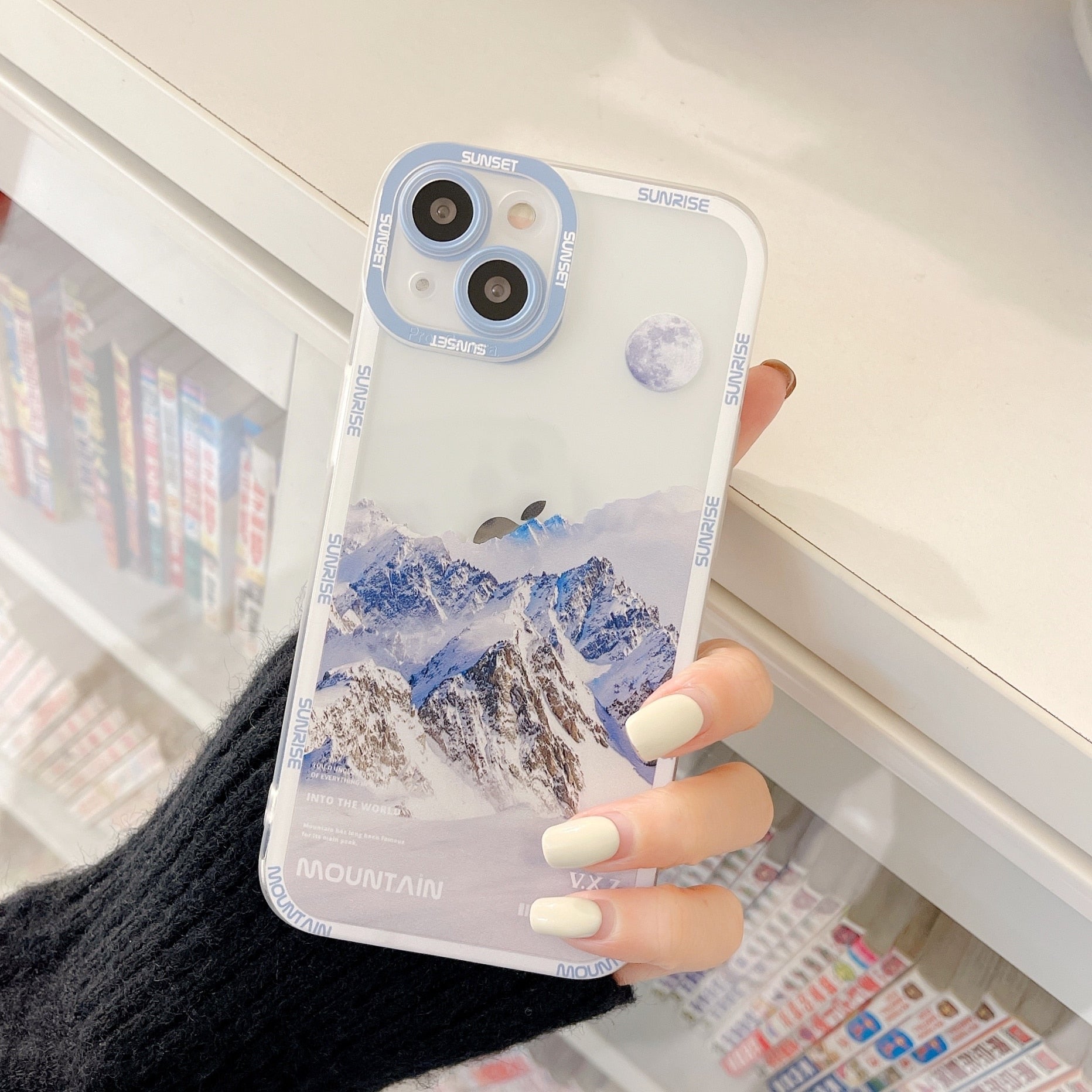 Moon and Mountain Night Dusk/Dawn iPhone Case V2