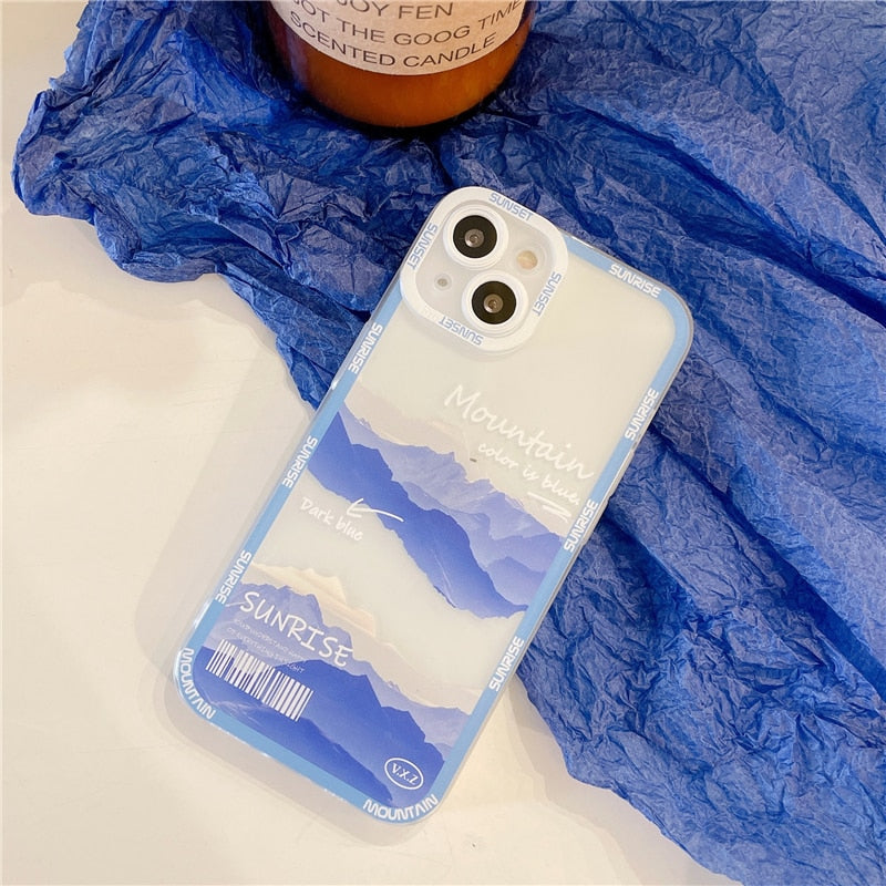 Moon and Mountain Night Dusk/Dawn Cloud iPhone Case V1