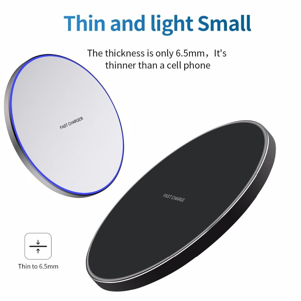 10W Fast Wireless Charger For Compatible Samsung & Apple iPhones