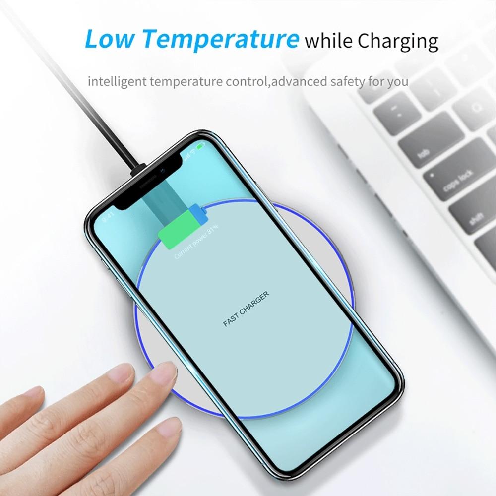 10W Fast Wireless Charger For Compatible Samsung & Apple iPhones