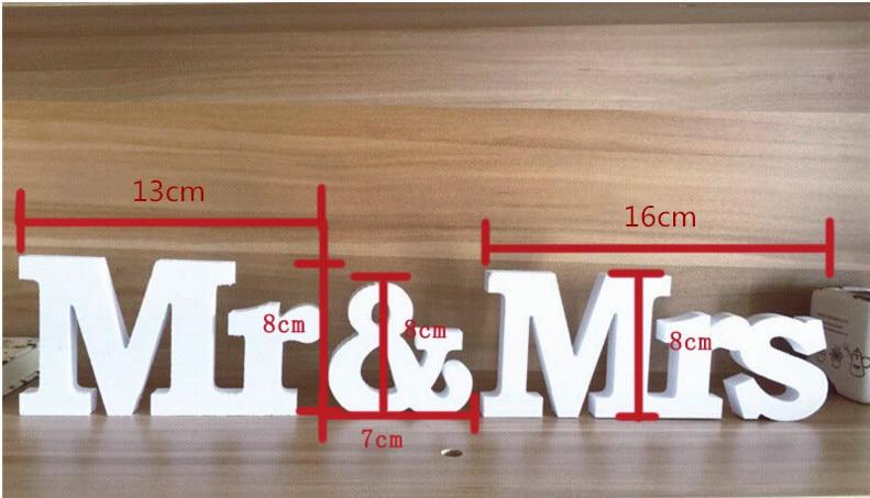 Mr and Mrs Wedding Decoration Wooden Letters